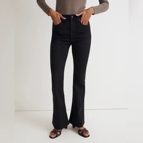 NWT Madewell Skinny Flare Jeans in Black Frost Size 25 - Picture 15 of 15